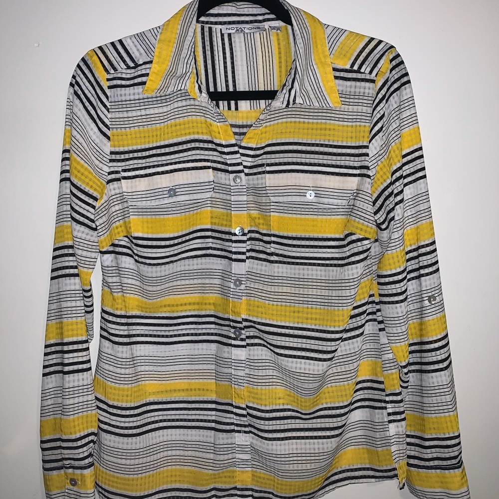 Women’s Notations Button Down Blouse